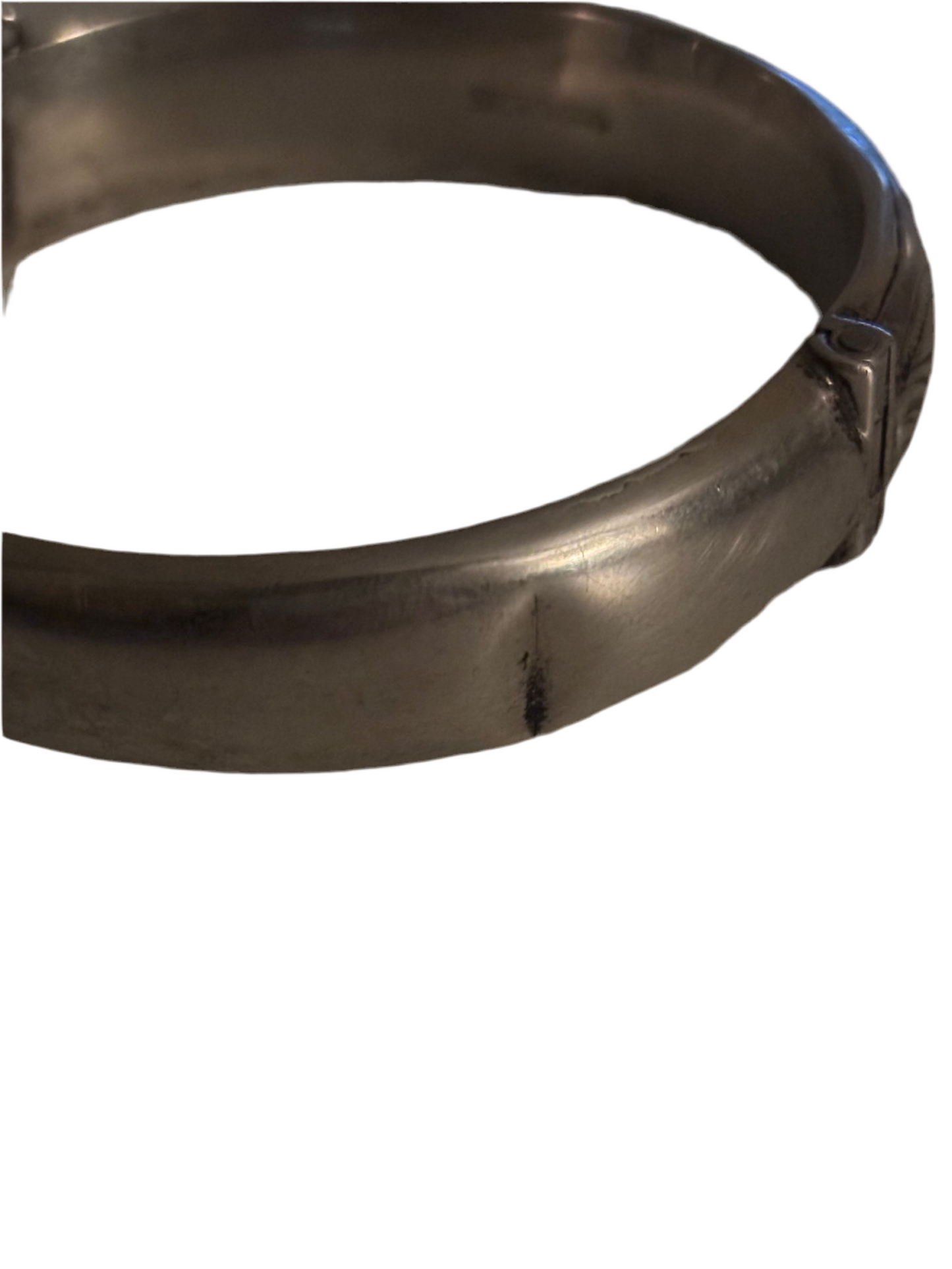 Sterling Silver Scroll Etched Bangle Bracelet vintage English