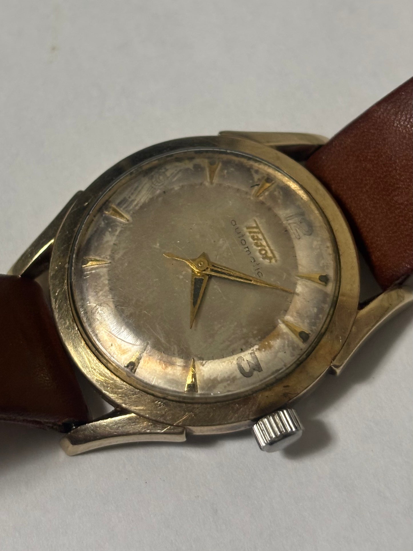 TISSOT BUMPER – TROPICAL DIAL PATINA – SWISS AUTOMATIC – 1950s–1960s