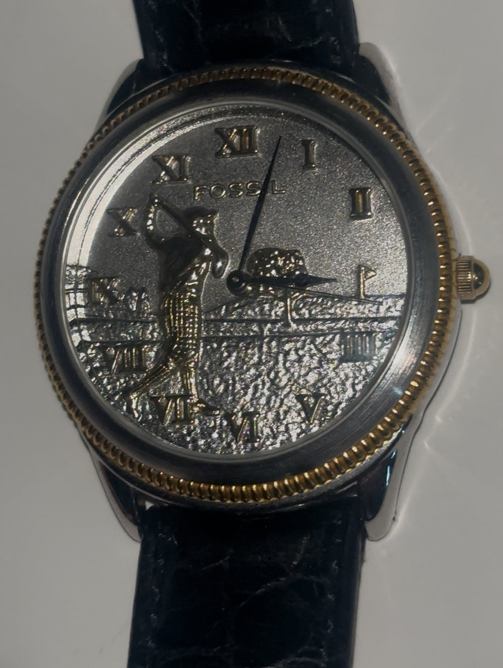 Men’s fossil golf watch two tone