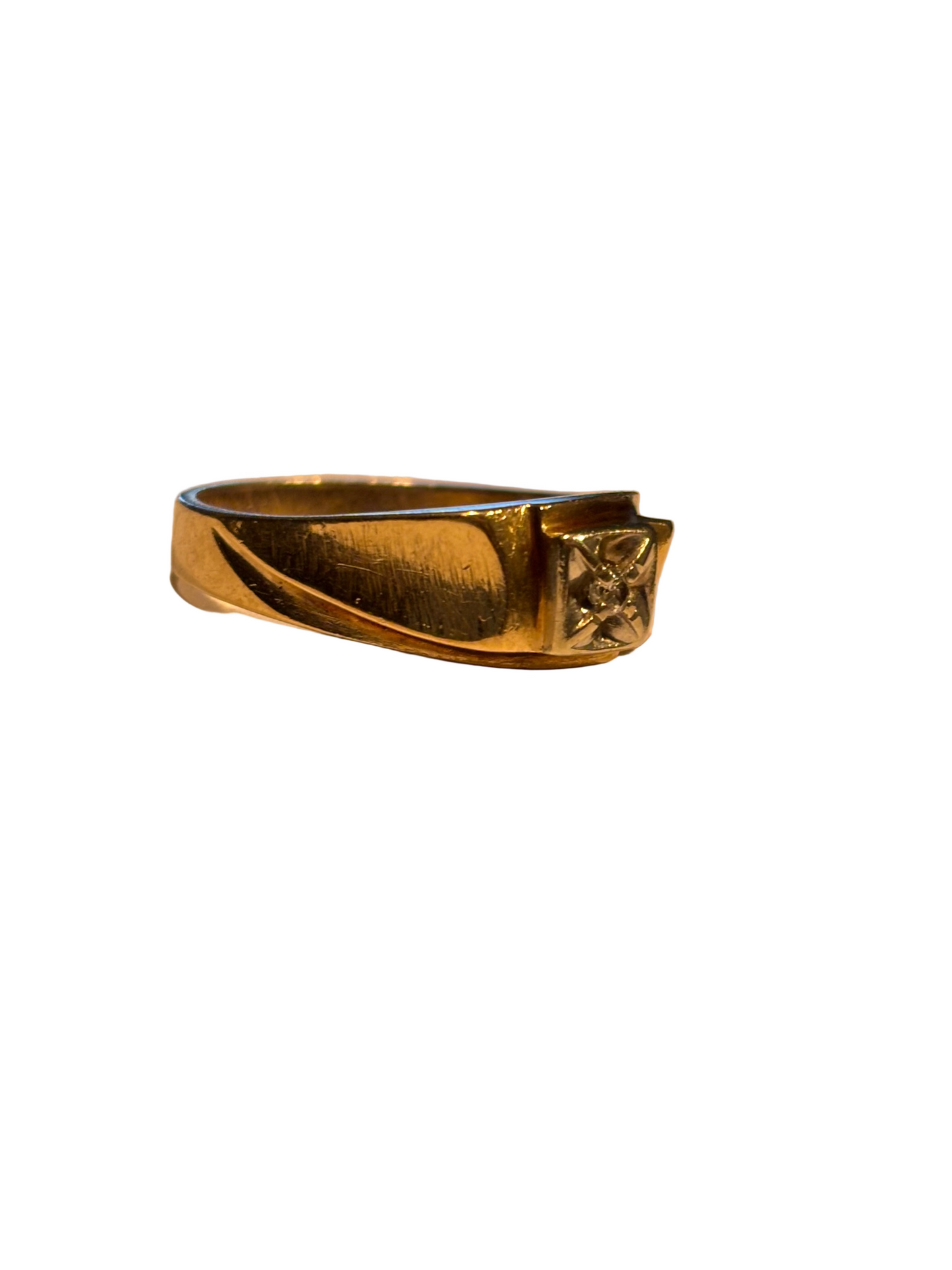 10k yellow gold mens ring vintage style
