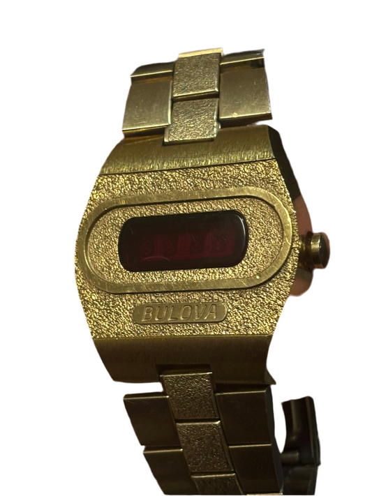Bulova gold plated digital