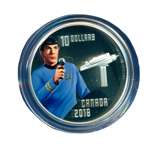 2016 $10 SILVER COIN – STAR TREK : SPOCK - A LIMITED EDITION /12,500