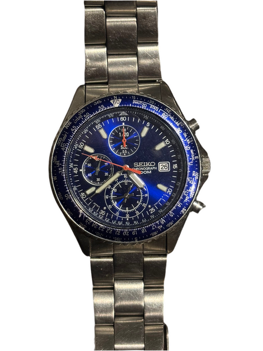 Seiko Men's SND255 Silver Stainless-Steel Japanese Quartz Dress Watch