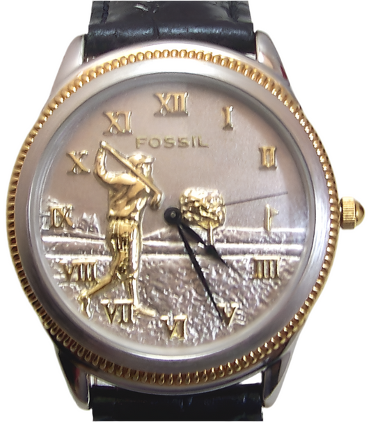 Men’s fossil golf watch two tone