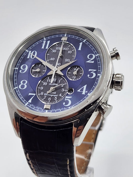 Seiko Solar Chronograph Alarm New in box
