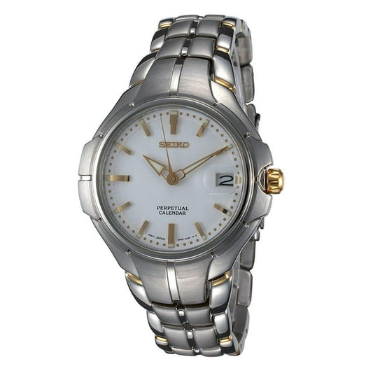 Seiko Two-Tone Perpetual Mens Watch SLL055